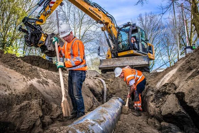 Gas en waterleiding aanleg door Aktief Team